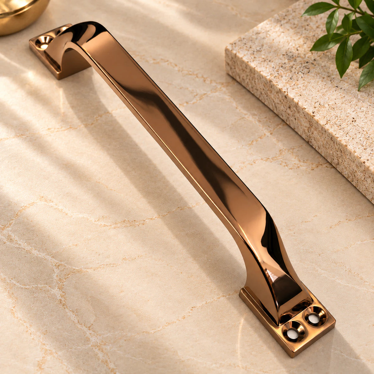 Cabinet Handle CH-TWIST PVD Rose Gold | Designer Furniture Pull Handle 4" 6" 8"