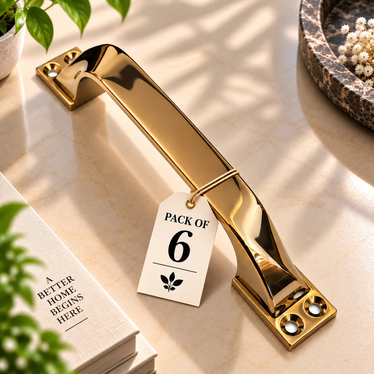 Cabinet Handle CH-TWIST PVD Rose Gold | Designer Furniture Pull Handle 4" 6" 8"
