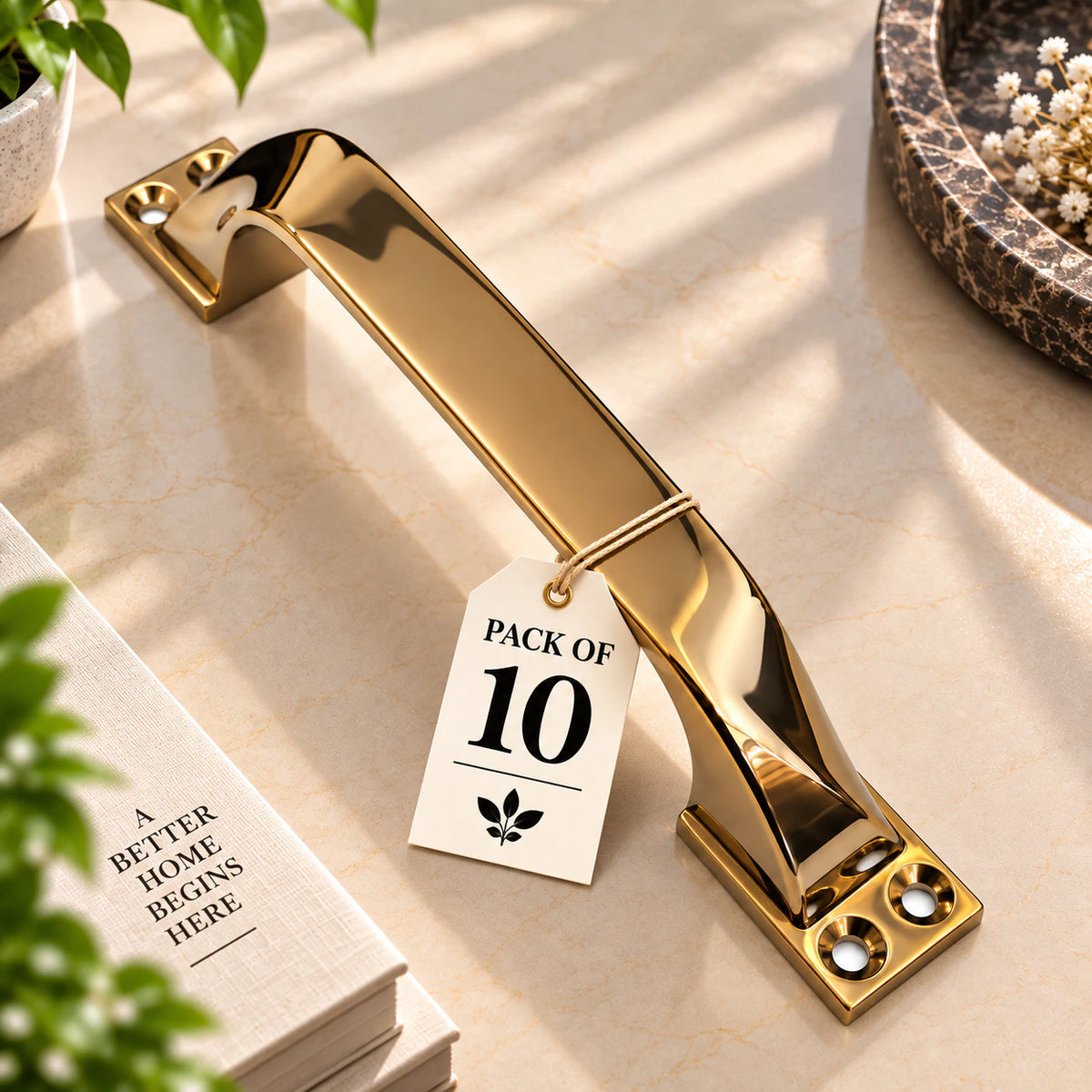 Cabinet Handle CH-TWIST PVD Rose Gold | Designer Furniture Pull Handle 4" 6" 8"