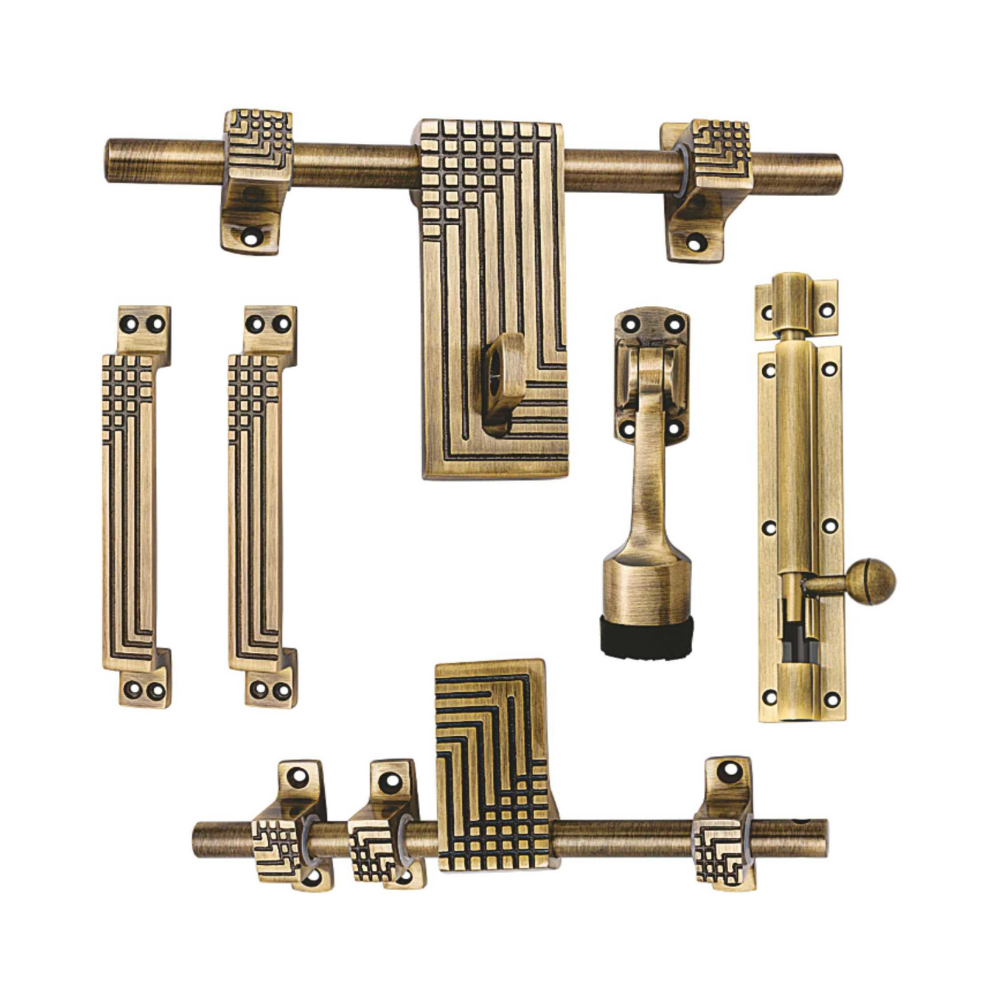 Aluminium Door Kit, Brass Antique Finish (DK-DotLine)