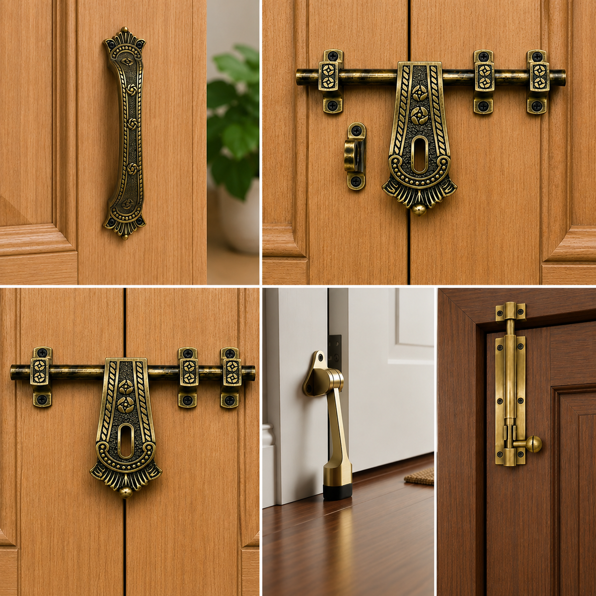 Aluminium Door Kit, Brass Antique Finish (DK-Kohinoor)