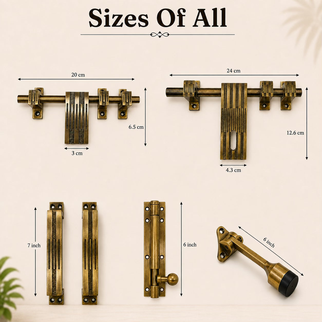 Aluminium Door Kit, Brass Antique Finish (DK-Line)
