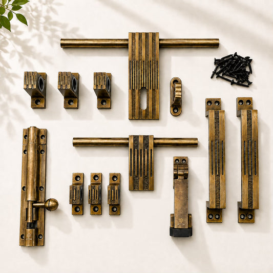 Aluminium Door Kit, Brass Antique Finish (DK-Line)