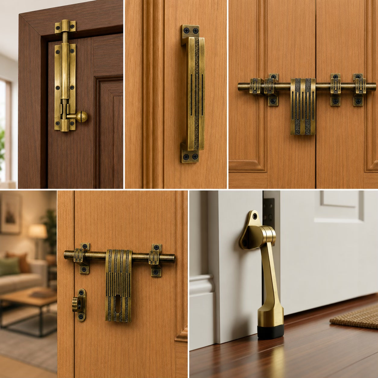 Aluminium Door Kit, Brass Antique Finish (DK-Line)