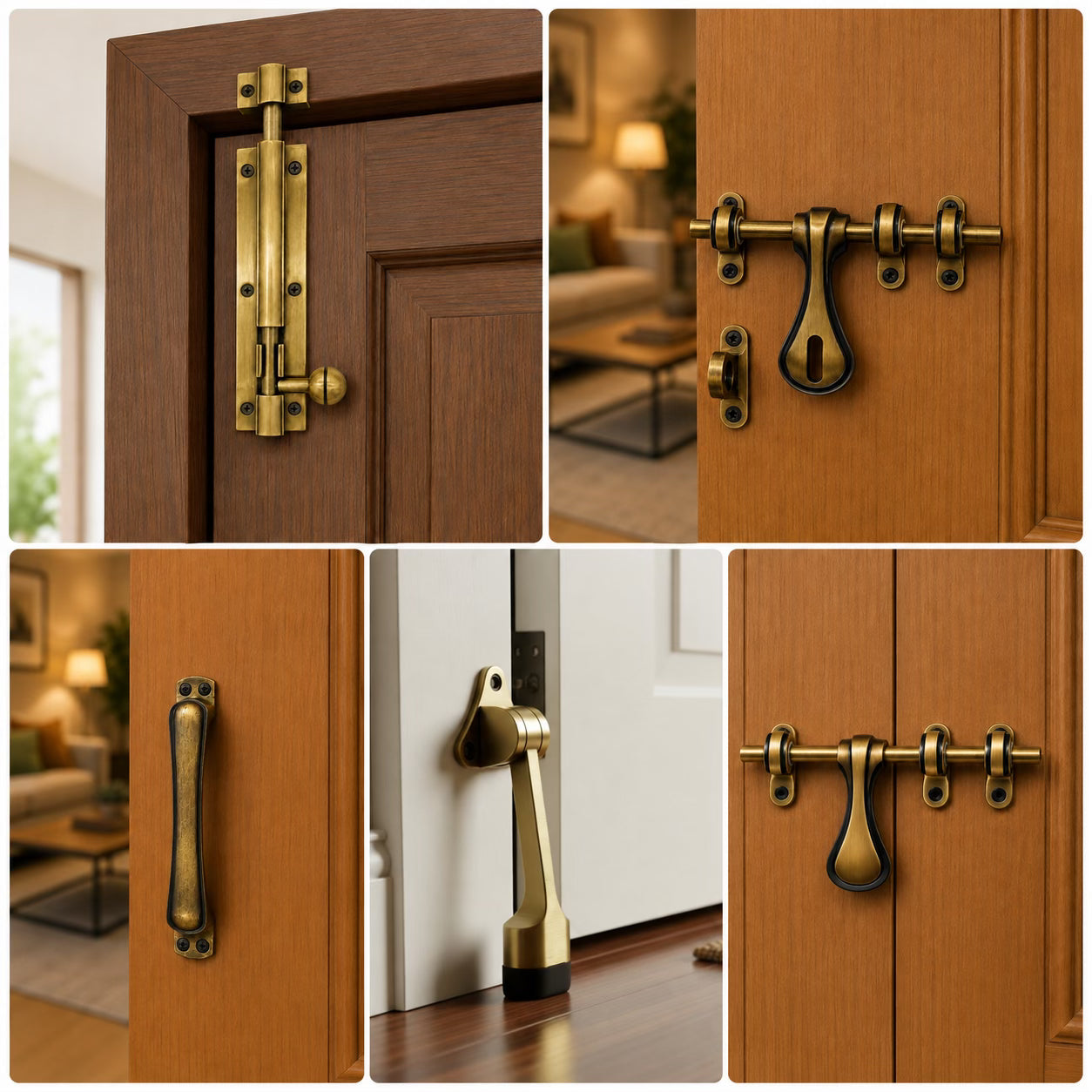 Aluminium Door Kit, Brass Antique Finish (DK-maharaja)