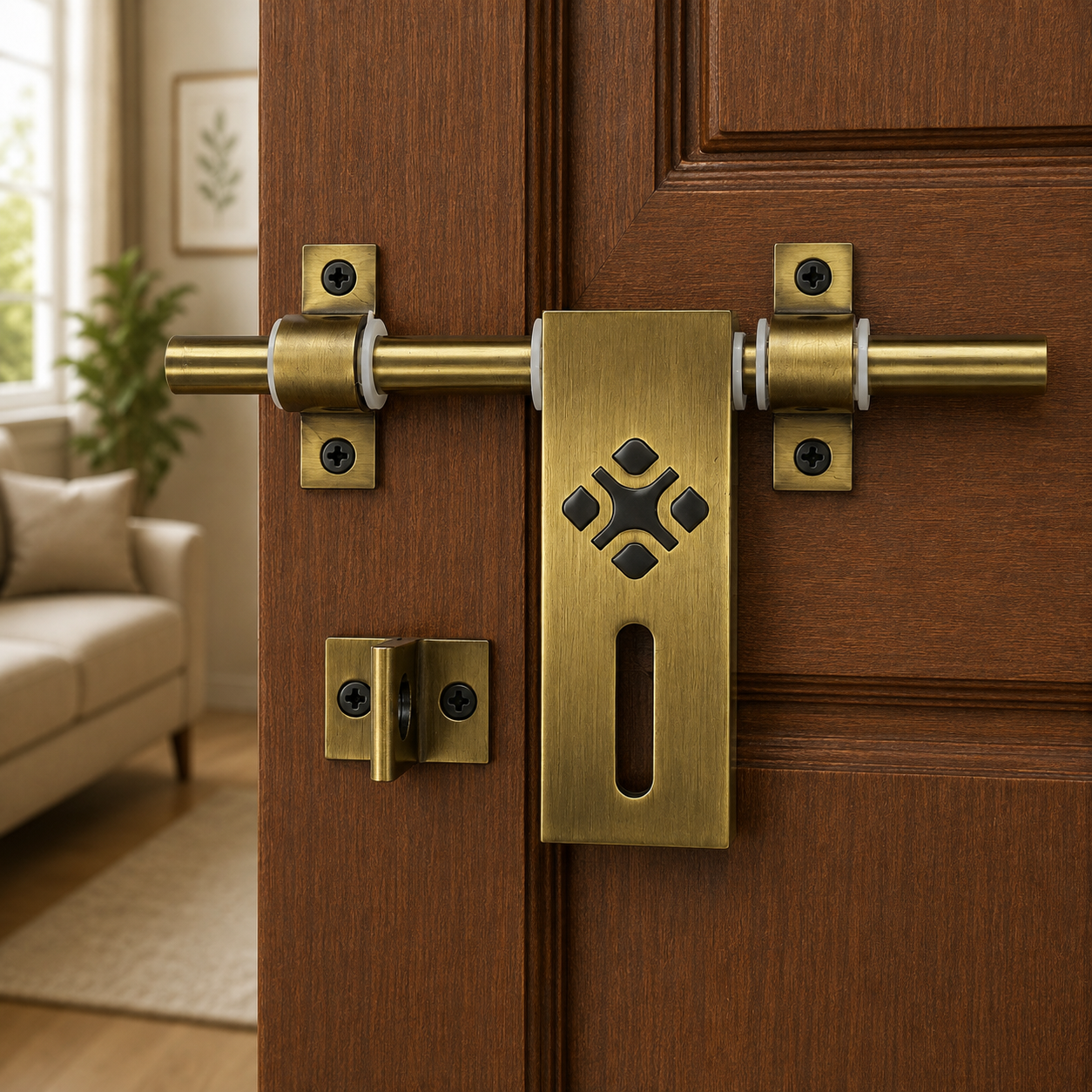 Elops Brass Antique Aldrop | Designer Door Aldrop 10"