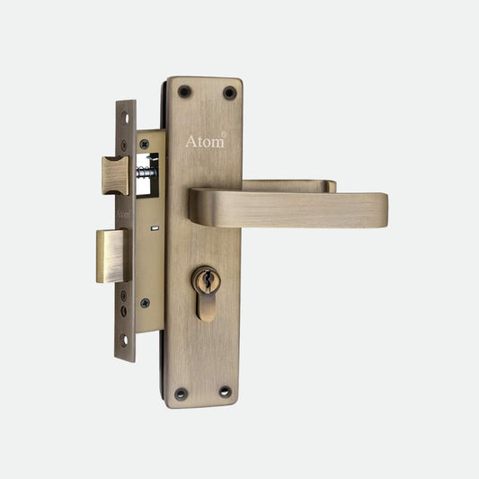 Heavy Duty Mortise Door Lock with Both Sided Key, Brass Antique Finish (3 Keys) (Pack of 1) (803CYBSK)