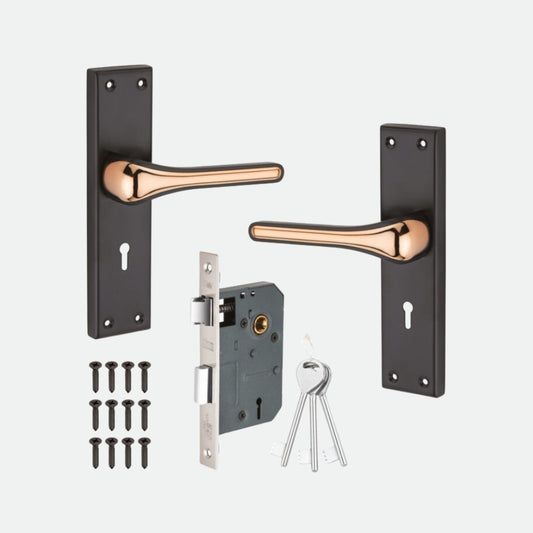 Heavy Duty Zinc Mortise Door Lock, Coca Black Finish, (8 inch) (O68)
