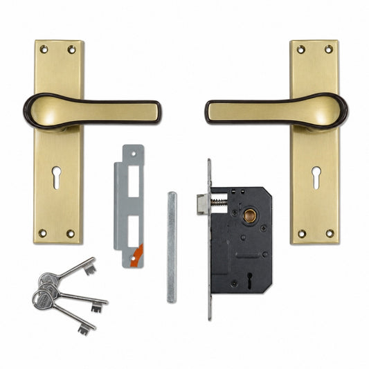 Heavy Duty Zinc Mortise Door Lock, Finish Satin Black (8 inch) (O-43)
