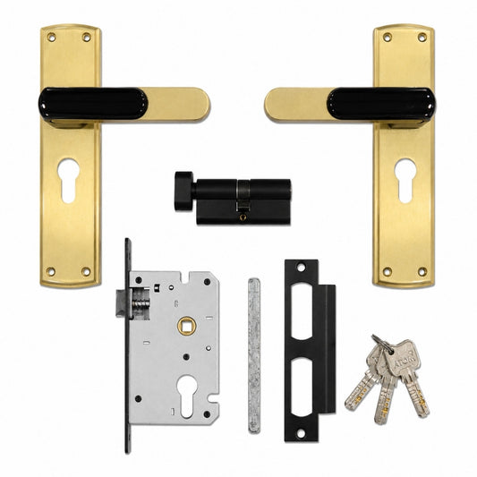 Heavy Duty Zinc Mortise Door Lock , Finish Satin Black (8 inch) (O-59)