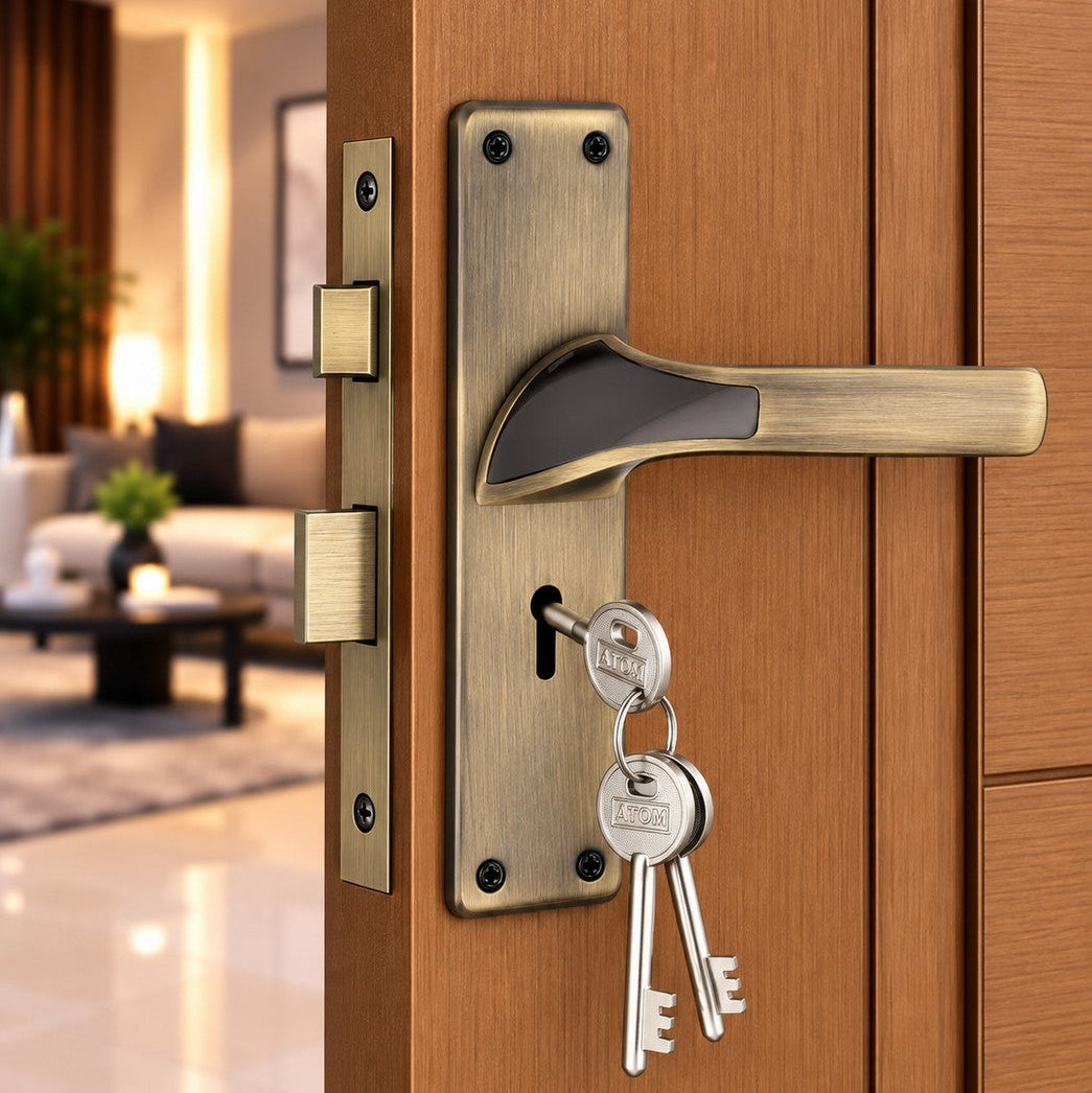Heavy Duty Zinc Mortise Door Lock, Finish CPSatin (8 inch) (O-53)