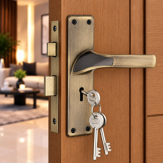 Heavy Duty Zinc Mortise Door Lock, Finish CPSatin (8 inch) (O-53)