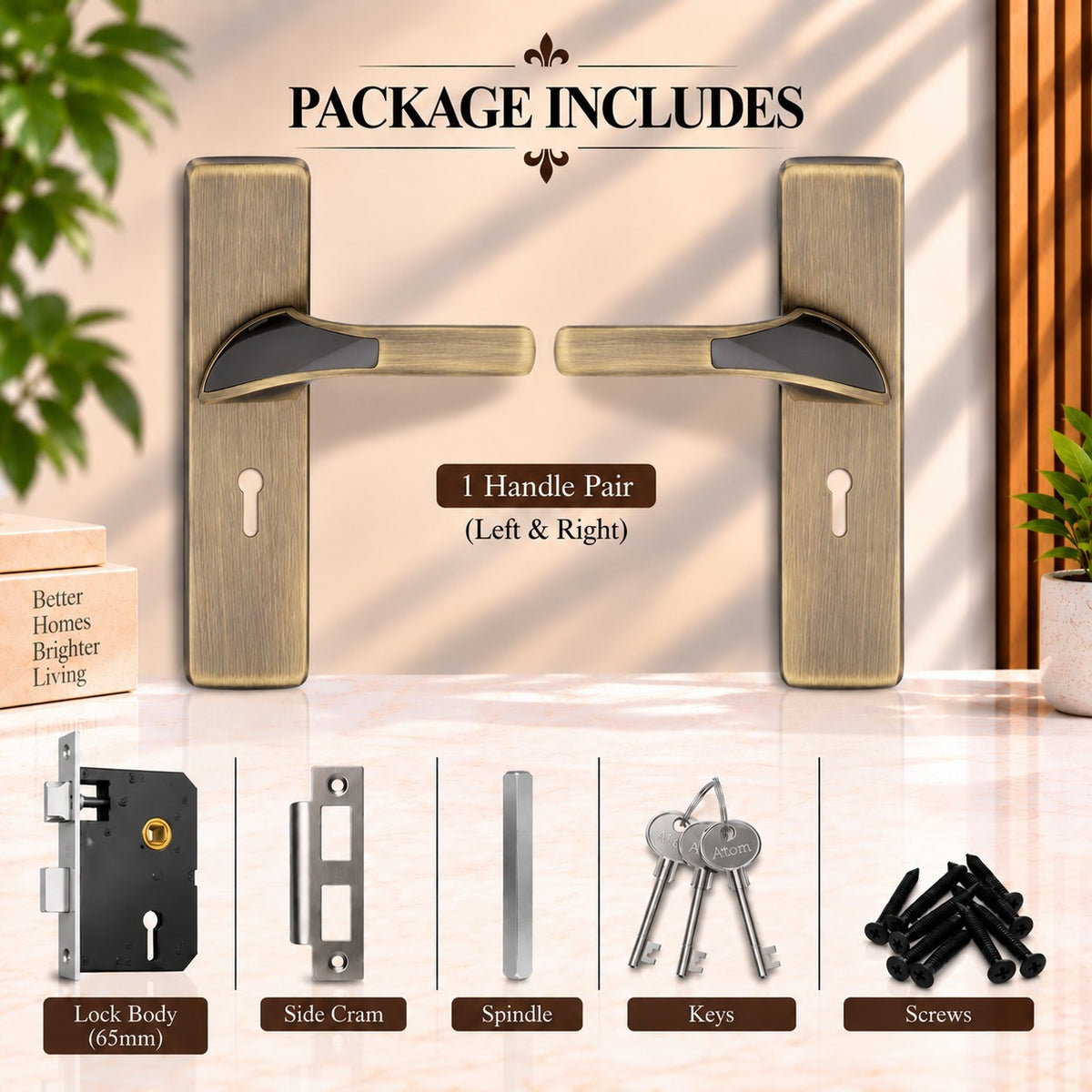 Heavy Duty Zinc Mortise Door Lock, Finish CPSatin (8 inch) (O-53)