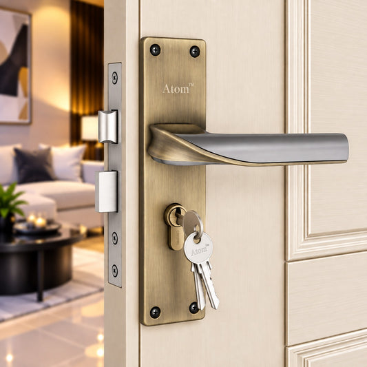 Heavy Duty Zinc Mortise Door Lock, Finish Brass Antique (8 inch) (O-56)