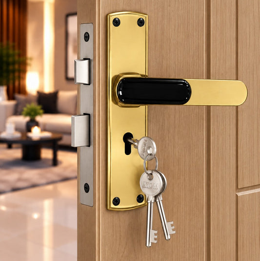 Heavy Duty Zinc Mortise Door Lock , Finish Satin Black (8 inch) (O-59)