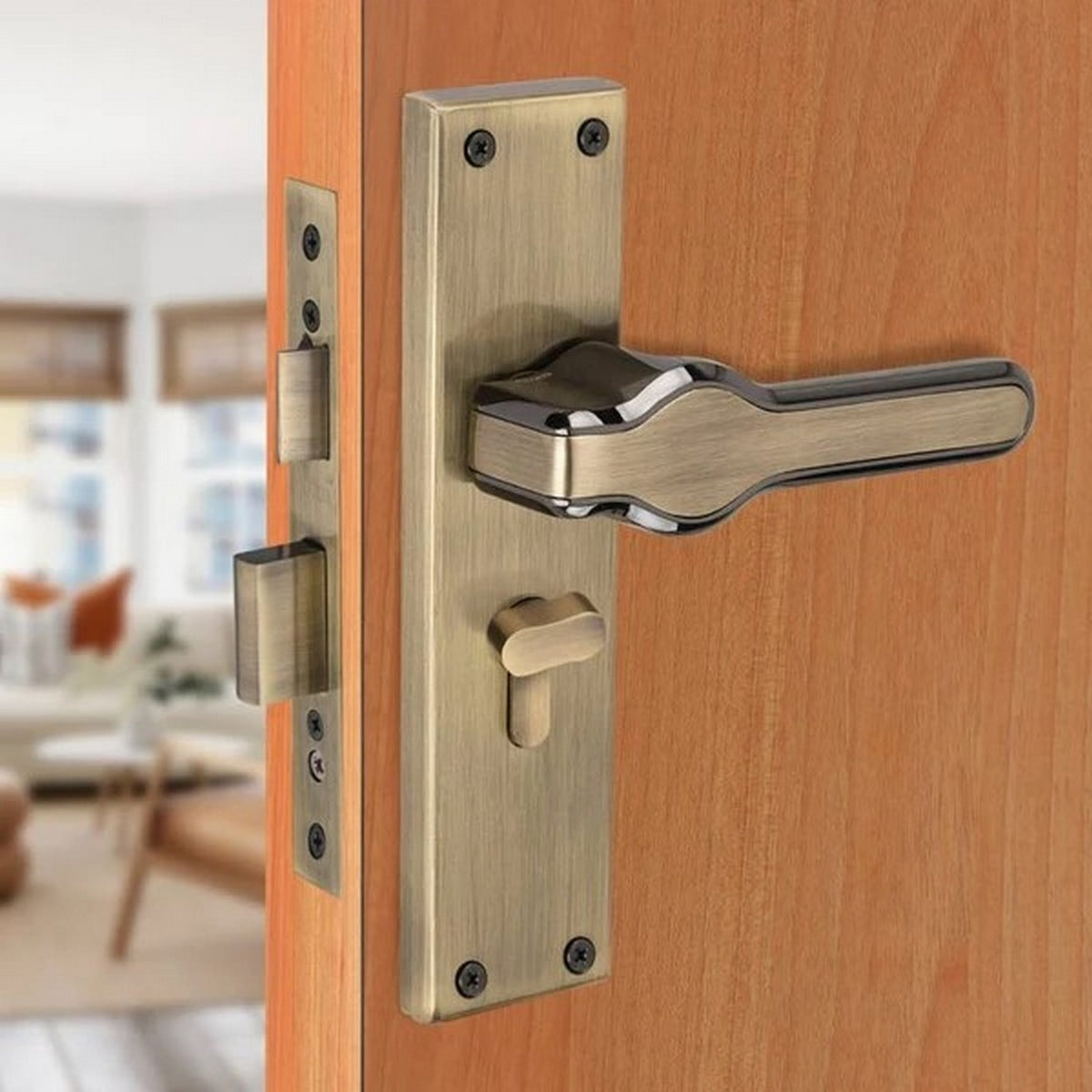 Heavy Duty Zinc Mortise Door Lock, Brass Antique Finish (8 inch) (O67)
