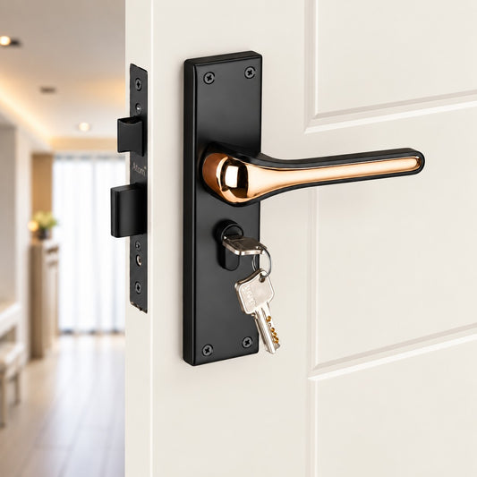 Heavy Duty Zinc Mortise Door Lock, Coca Black Finish, (8 inch) (O68)