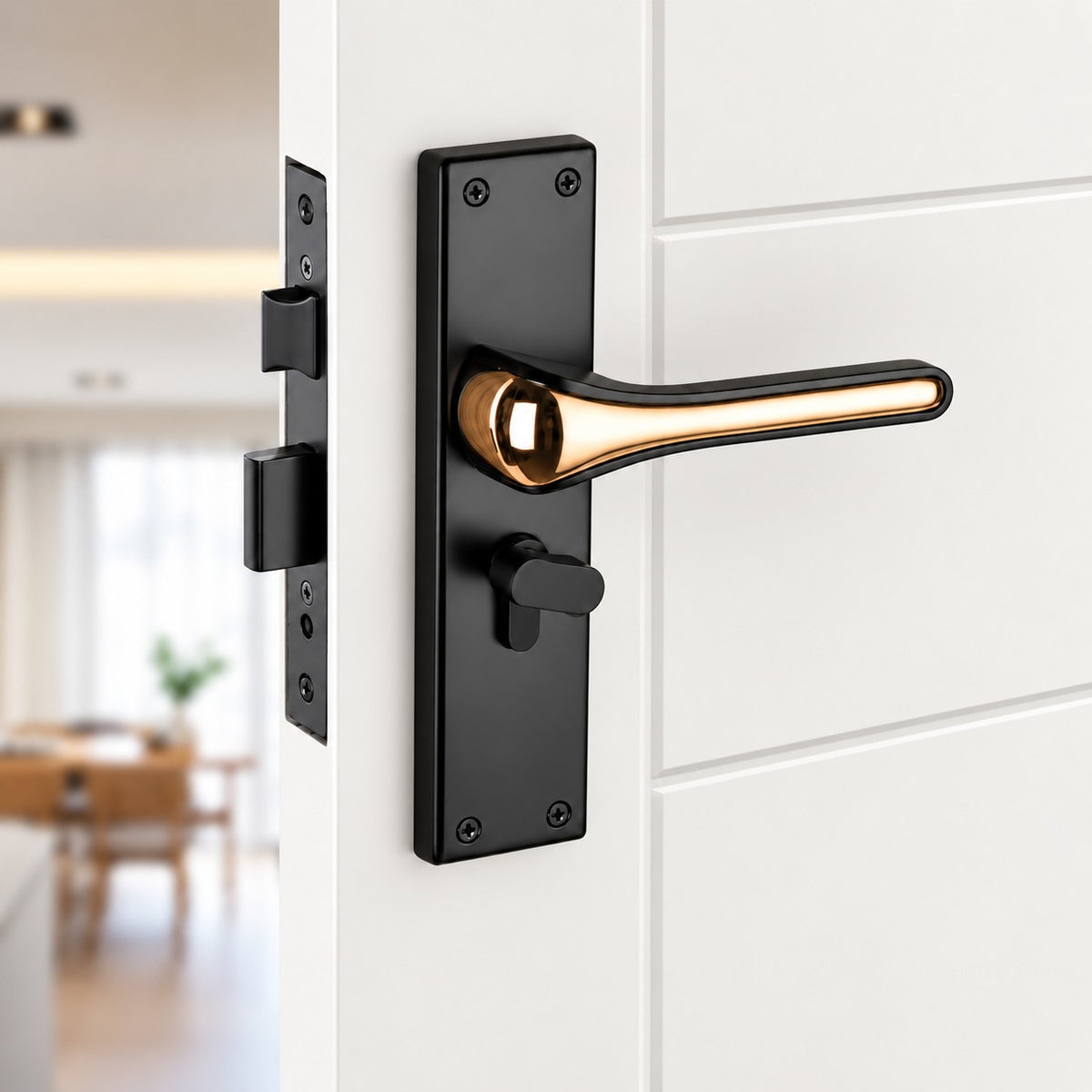 Heavy Duty Zinc Mortise Door Lock, Coca Black Finish, (8 inch) (O68)