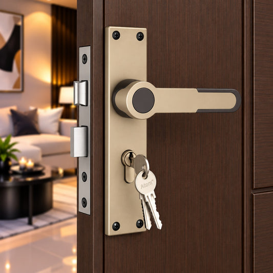 Heavy Duty Zinc Mortise Door Lock, Satin Black Finish (8 inch) (O69)