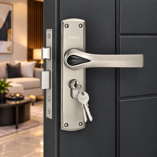 Heavy Duty Zinc Mortise Door Lock, Satin Black Finish (8.5 inch) (O-38)