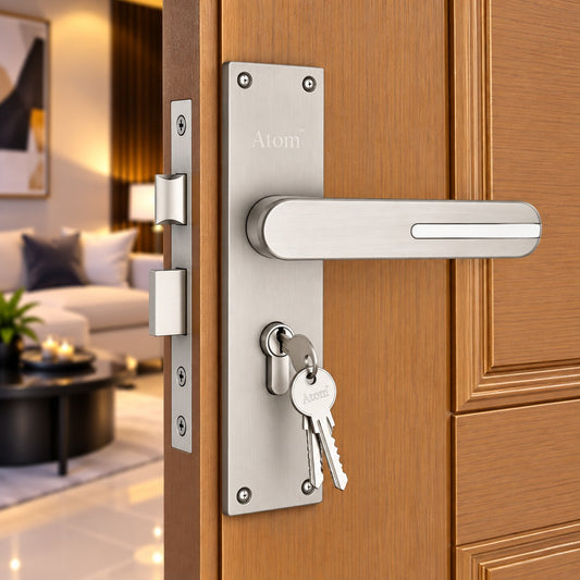 Heavy Duty Zinc Mortise Door Lock, Finish CP Satin (8 inch) (Office O-48)