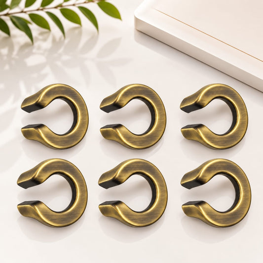 ZK-629 Designer Cabinet Knob | Brass Antique Modern Furniture Knob | Pack of 6