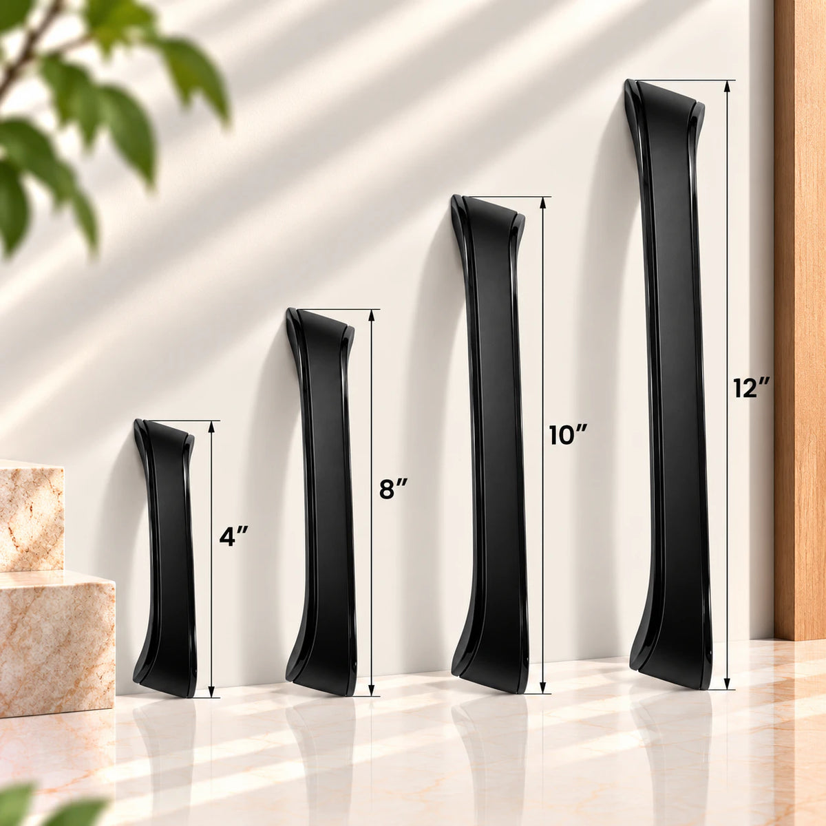 Zinc Cabinet Handle, CPSS & BLACK Finish (252)