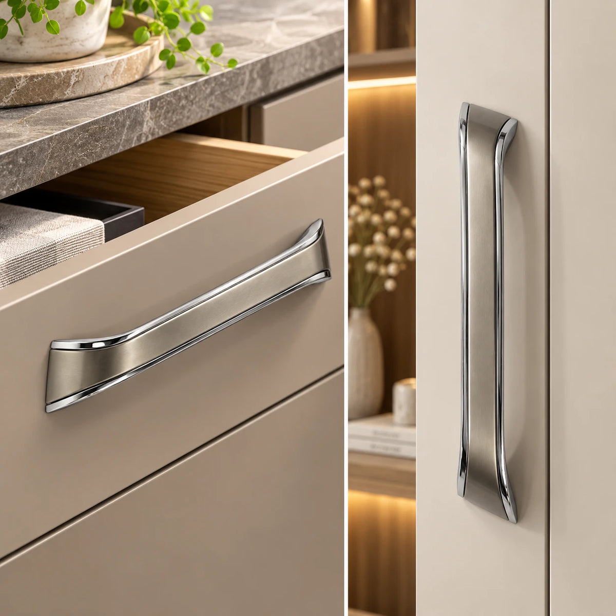 Zinc Cabinet Handle, CPSS & BLACK Finish (252)