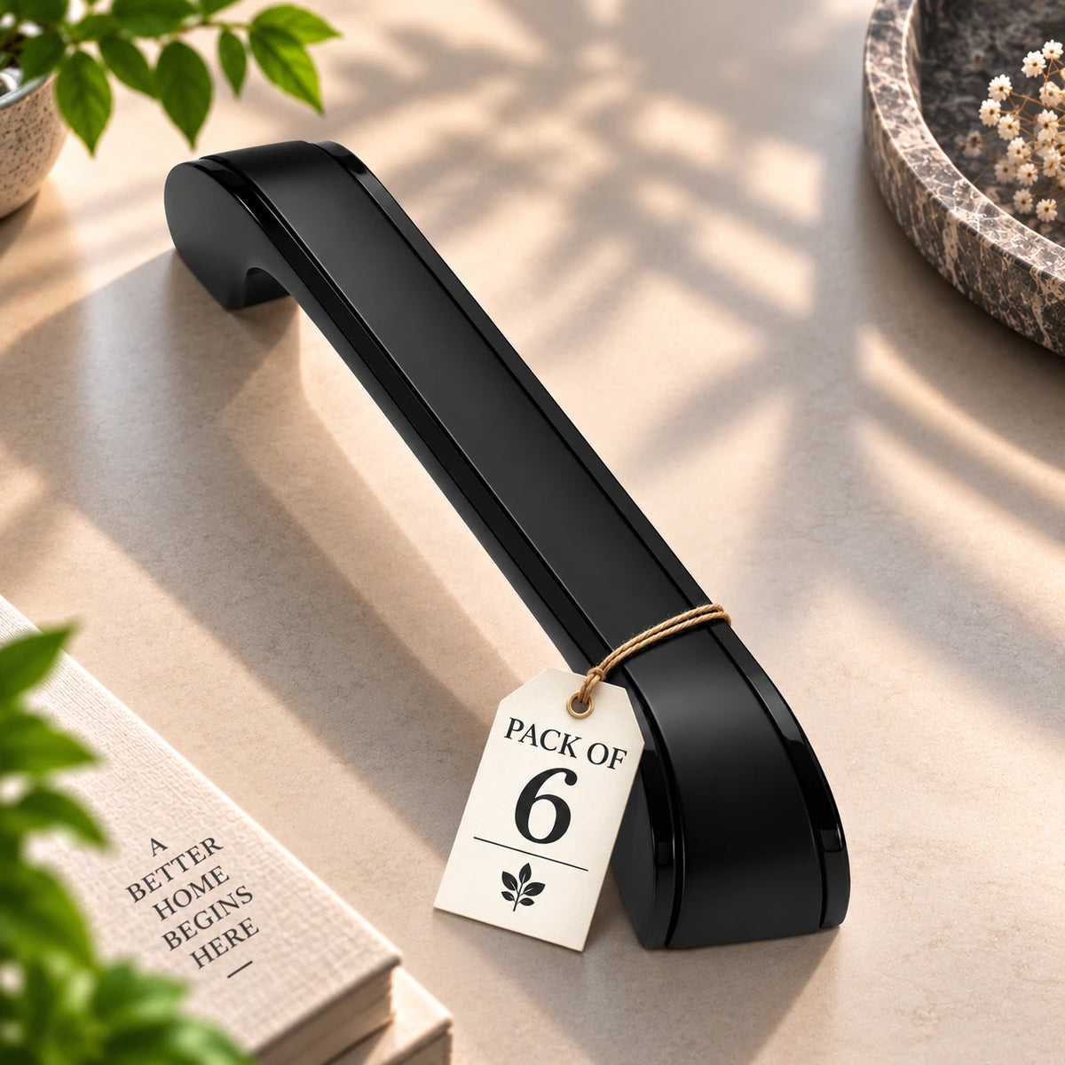 Zinc Cabinet Handle, CPSS & BLACK Finish (252)