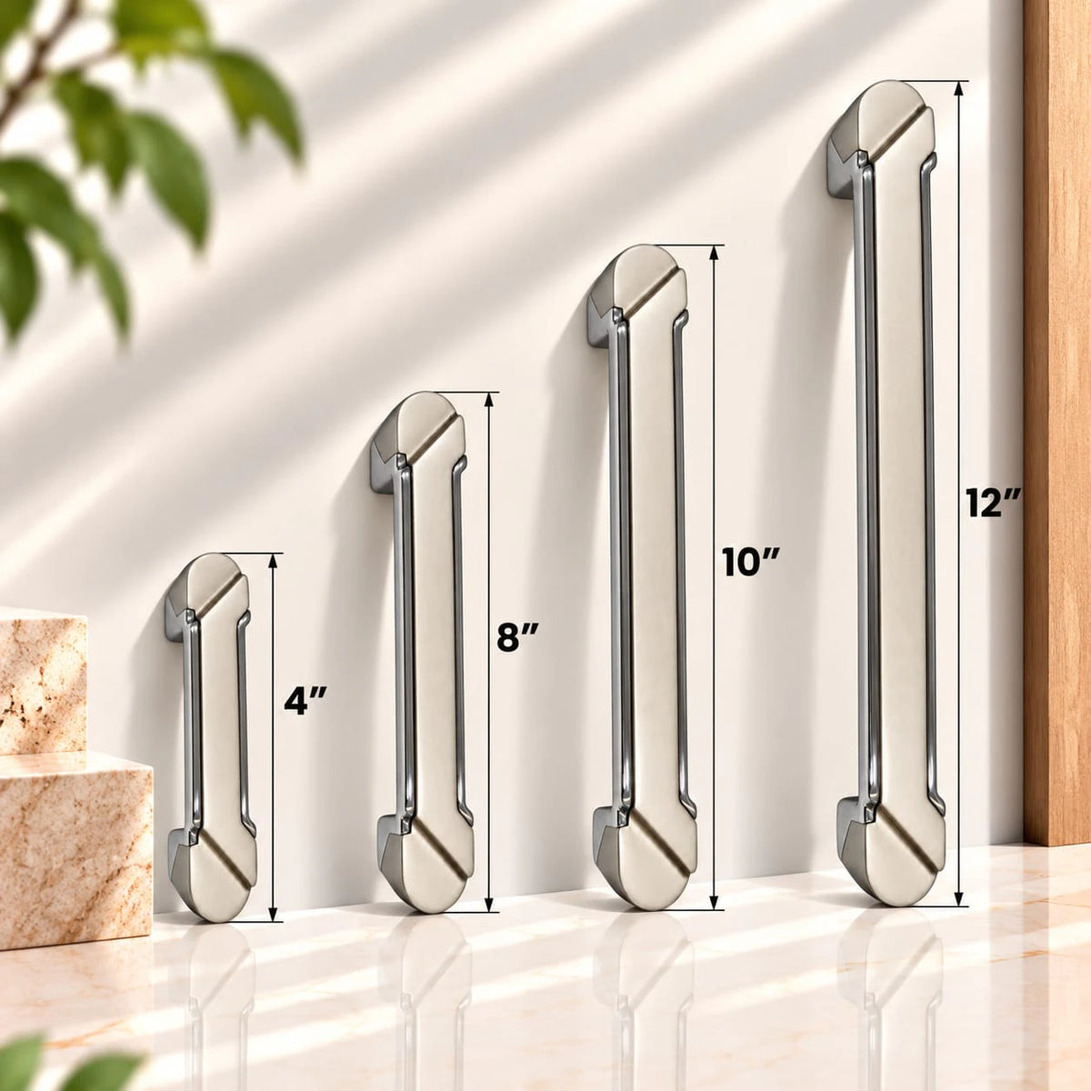 Zinc Cabinet Handle, CP Satin Finish (6 Pack) (CH241)