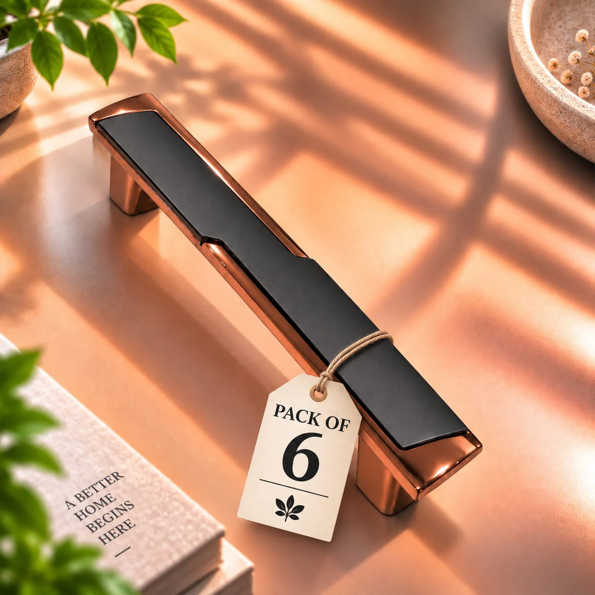 Zinc Cabinet Handle, Coca Black Finish  (6 Pack) (CH243)
