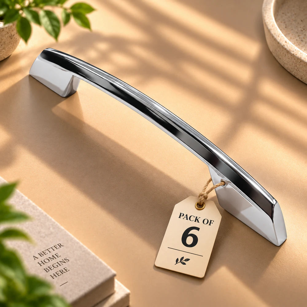 Zinc Cabinet Handle, Finish Black Matt, Brass Antique & CP (CH545)