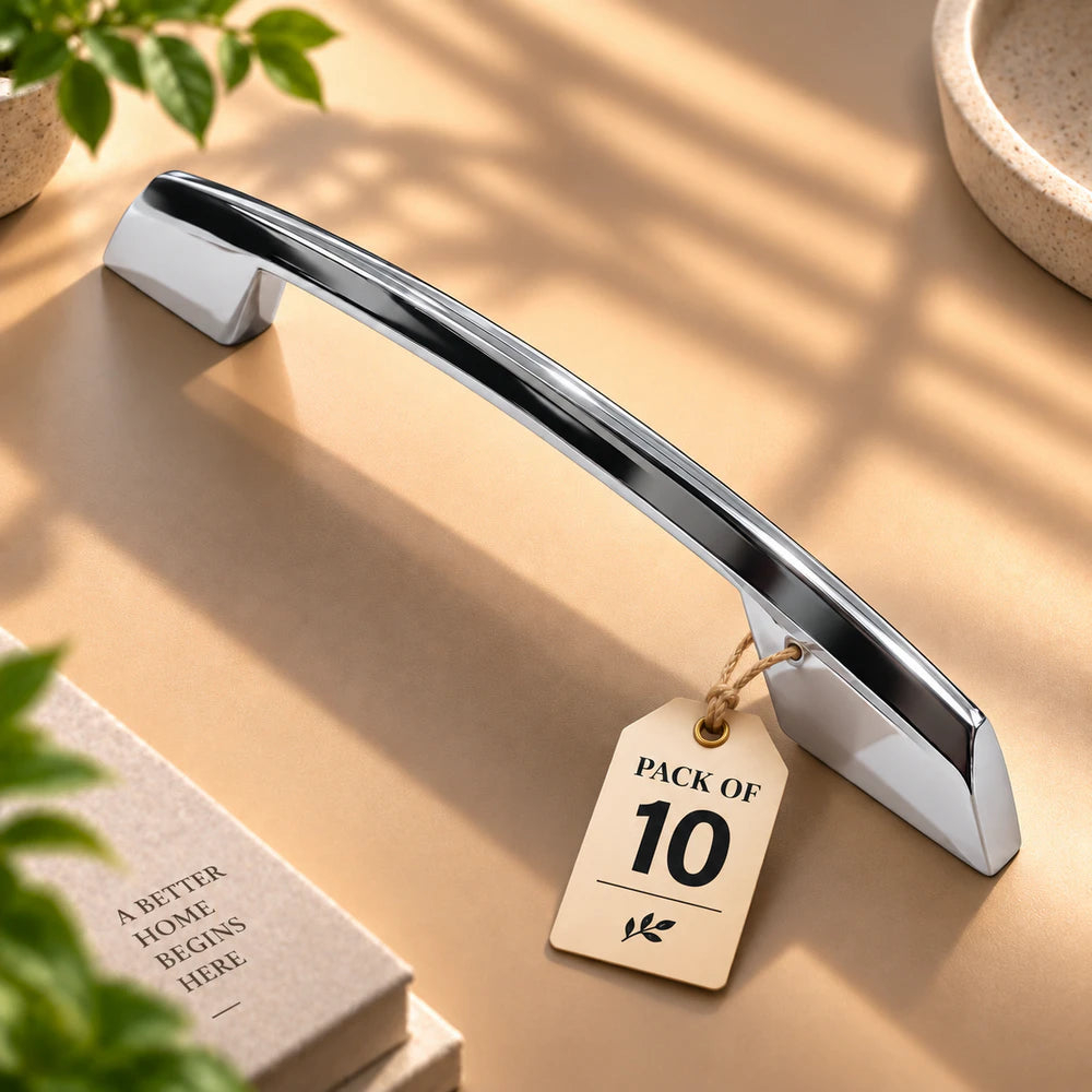 Zinc Cabinet Handle, Finish Black Matt, Brass Antique & CP (CH545)