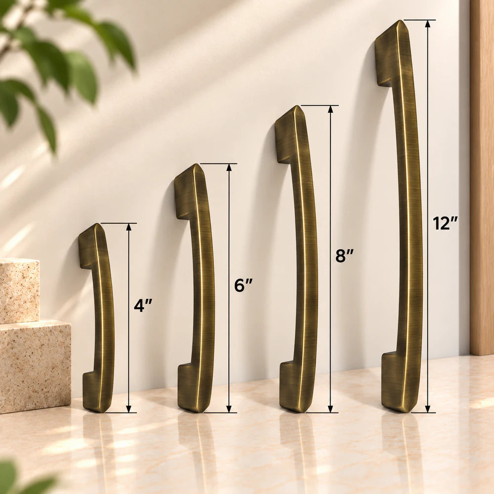 Zinc Cabinet Handle, Finish Black Matt, Brass Antique & CP (CH545)