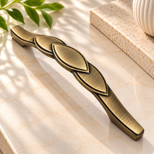 Zinc Cabinet Handle, Finish Brass Antique (6 Pack) (CH225)