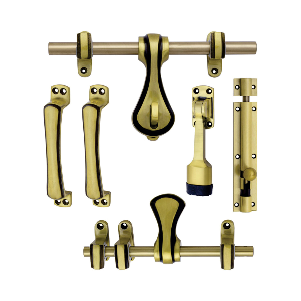 Aluminium Door Kit, Brass Antique Finish (DK-maharaja)