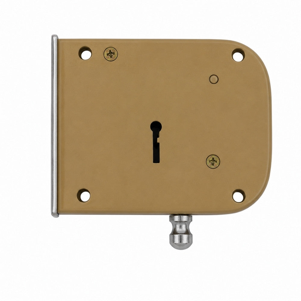 Brass & Iron material Door lock, Silver Satin Finish, 2 Keys (WDL-4)