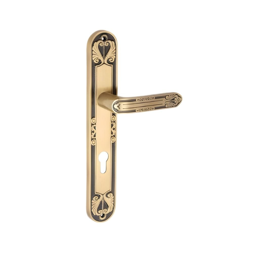 Brass Mortice Handle Antique Finish 12 Inch BULLS