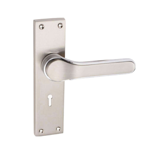 CP/SS Mortice Handle with Lock Plate KY 65mm with Zamak/O-Series (O-77)
