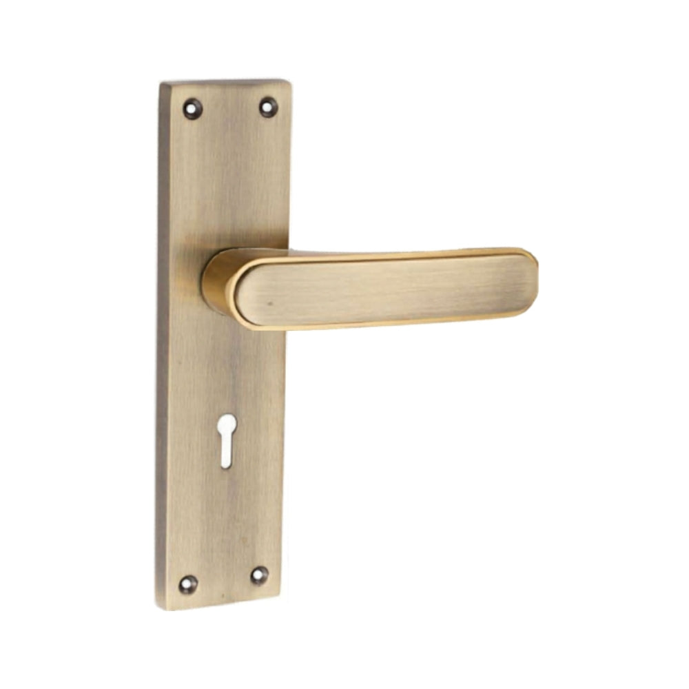 Gold Antique Mortice Handle with Lock Plate KY 65mm (O-78)