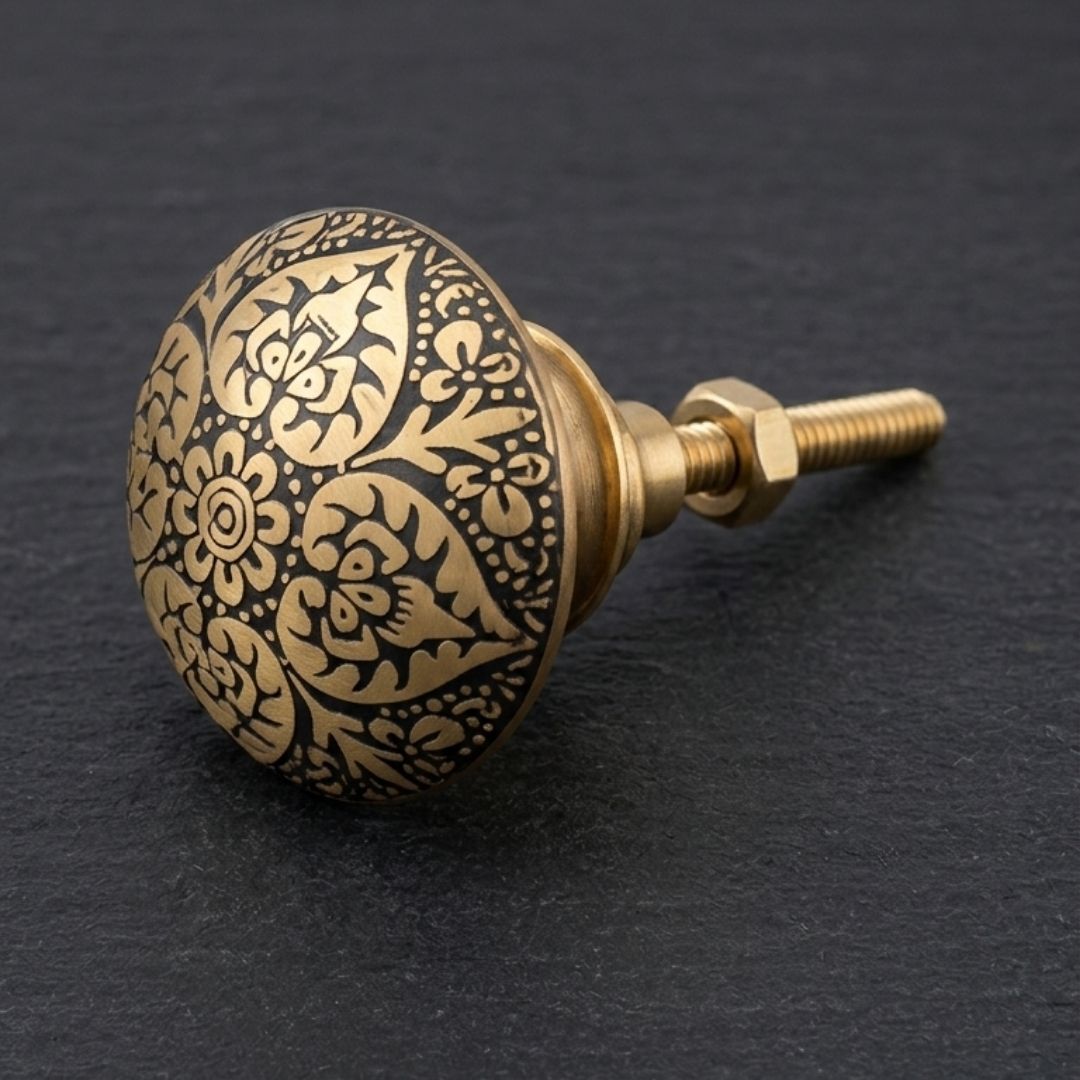 BK-Beetal Designer Cabinet Knob | Multi Colour Floral Furniture Knob