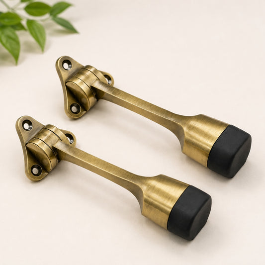 Zinc Door Stopper, Brass Antique & CPSS (Pack of 2) (DS003)