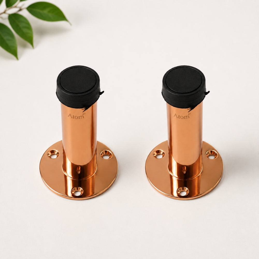 Door Silencer | Premium Door Stopper in SS, Antique, Black & Rose Gold (Pack of 4)