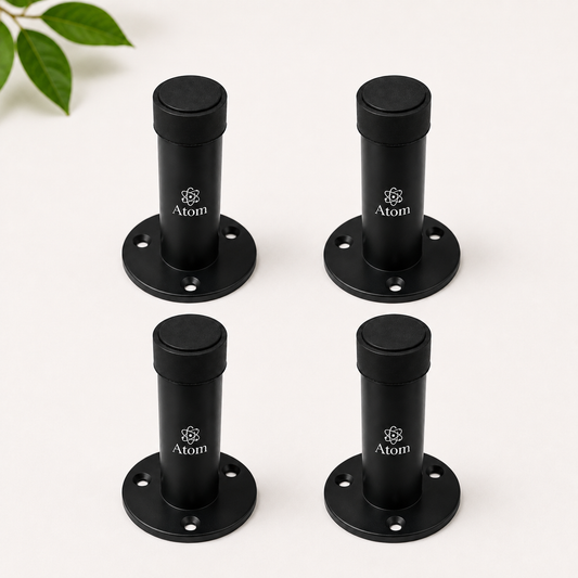 Door Silencer | Premium Door Stopper in SS, Antique, Black & Rose Gold (Pack of 4)
