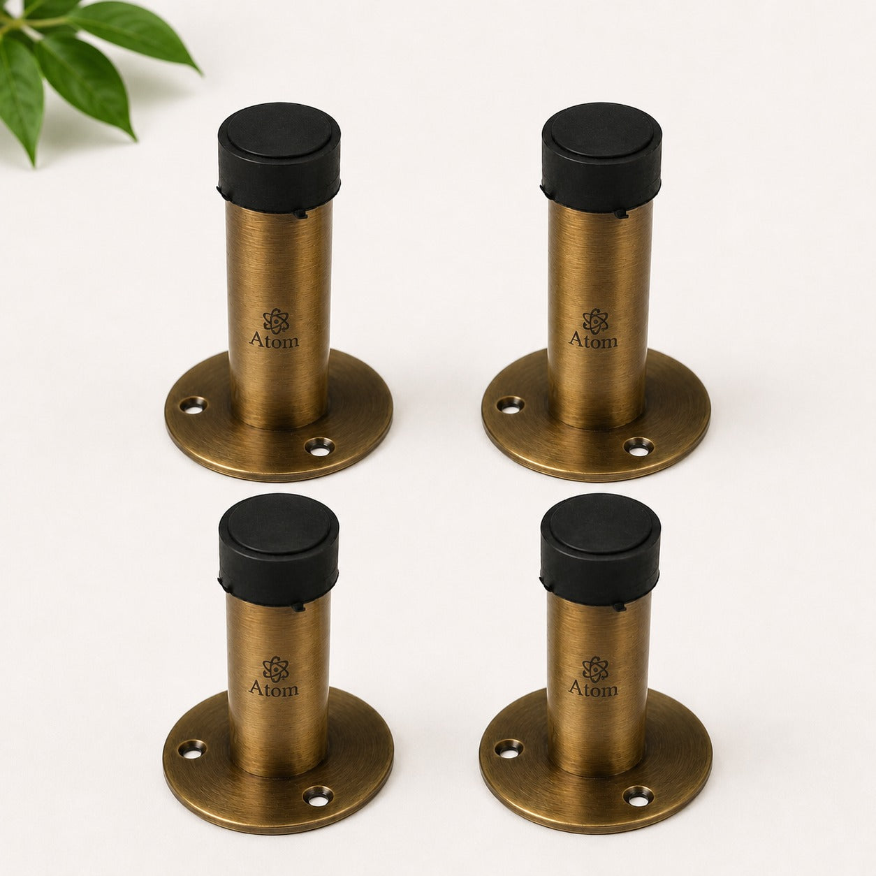 Door Silencer | Premium Door Stopper in SS, Antique, Black & Rose Gold (Pack of 4)