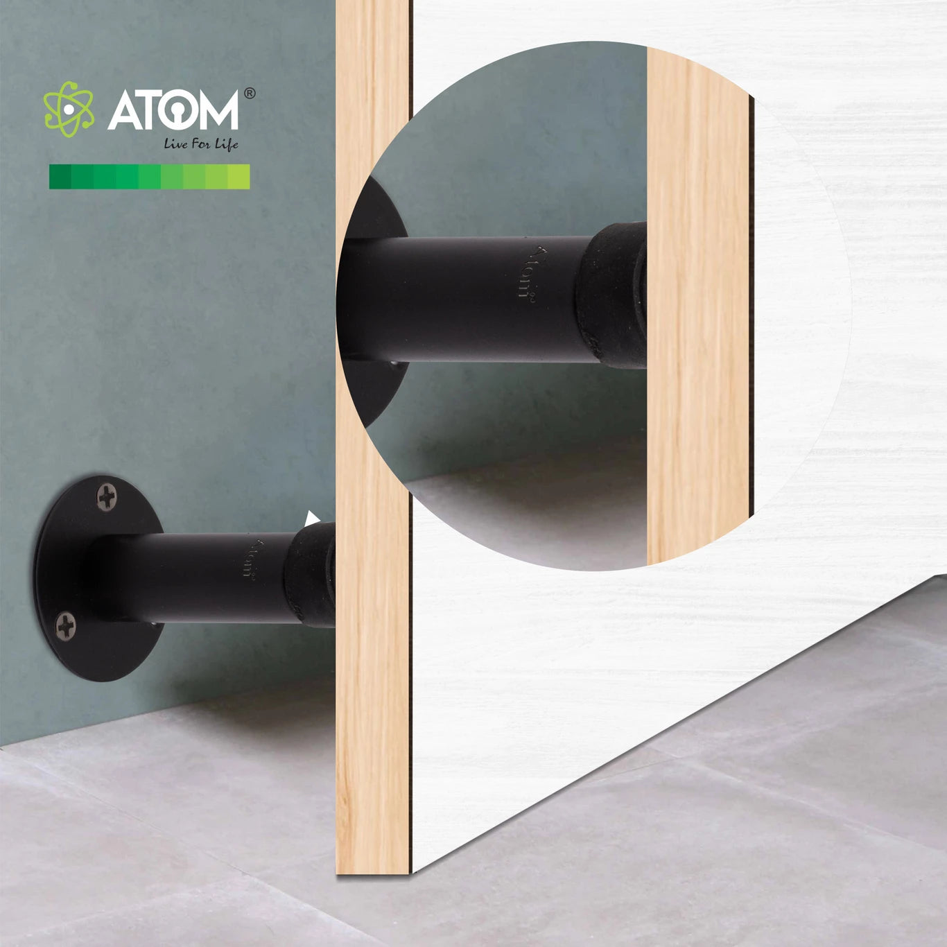 Door Silencer | Premium Door Stopper in SS, Antique, Black & Rose Gold (Pack of 4)