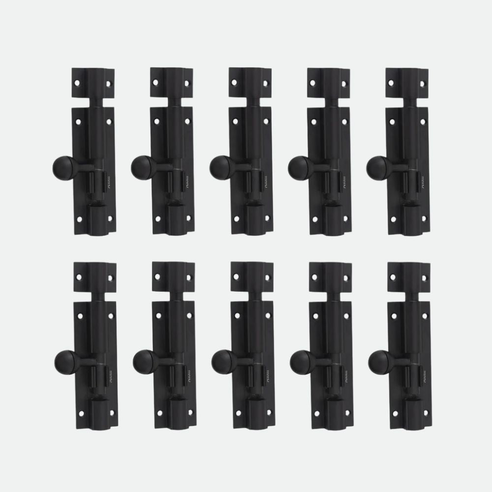 Aluminium Tower Bolt, Black Matt Finish (TB001)