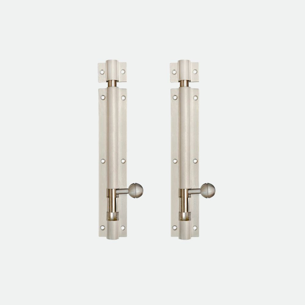 Aluminium Tower Bolt, Silver Satin Finish (TB001)