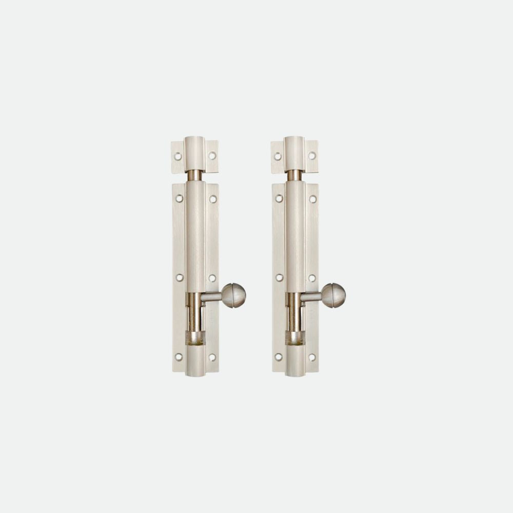 Aluminium Tower Bolt, Silver Satin Finish (TB001)