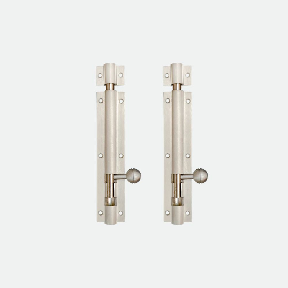 Aluminium Tower Bolt, Silver Satin Finish (TB001)